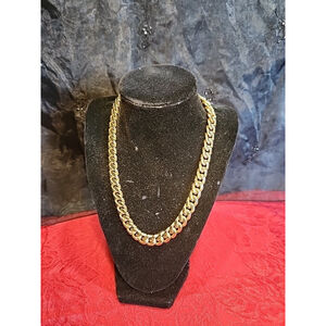 12mm Mens Miami Cuban Link 18k Gold Plated Stainless Real Hip Hop Chain Necklace